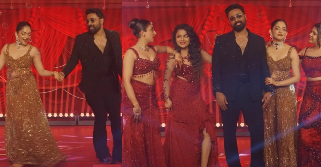 ahaana-krishna-sangeet-night-nimish-ravi-krishna-sisters-dance