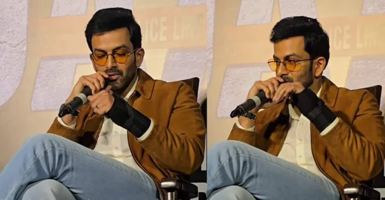 prithviraj-sukumaran-tennis-elbow-wrist-brace-daayra-movie-health-update