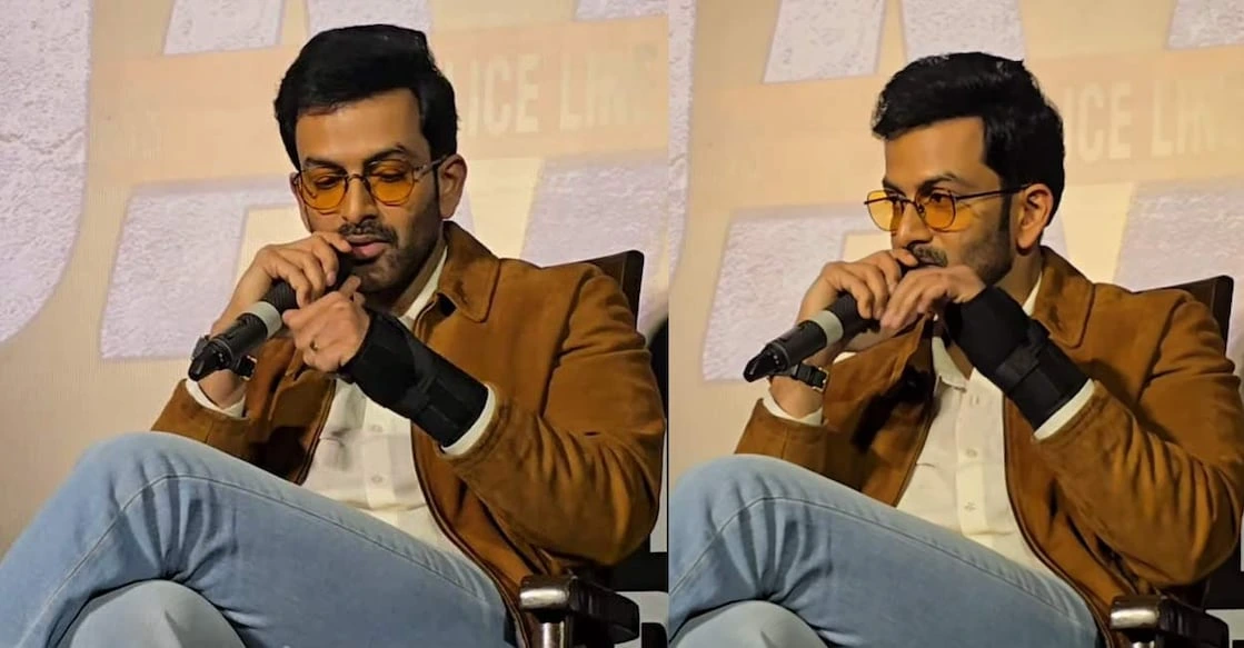prithviraj-sukumaran-tennis-elbow-wrist-brace-daayra-movie-health-update